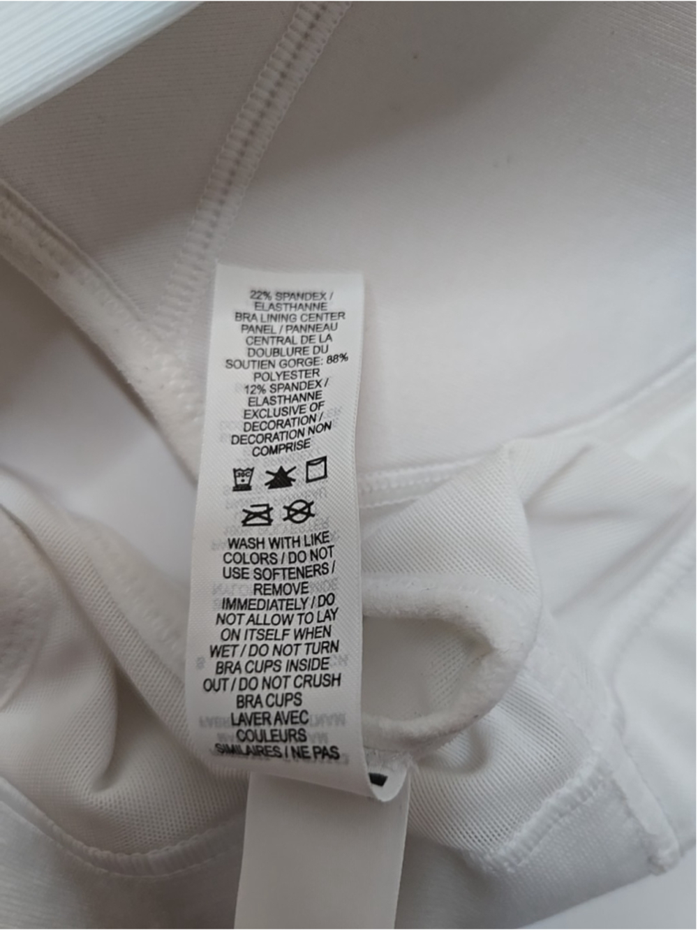 Nike Dri-Fit Small White High Support Sports Bra Mesh Cup Adjustable Run Club - Picture 8 of 9